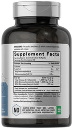 Horbaach omega 3 fish oil enteric coated capsule close up view
