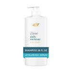 Back label of Dove damage therapy shampoo displaying ingredients and usage directions