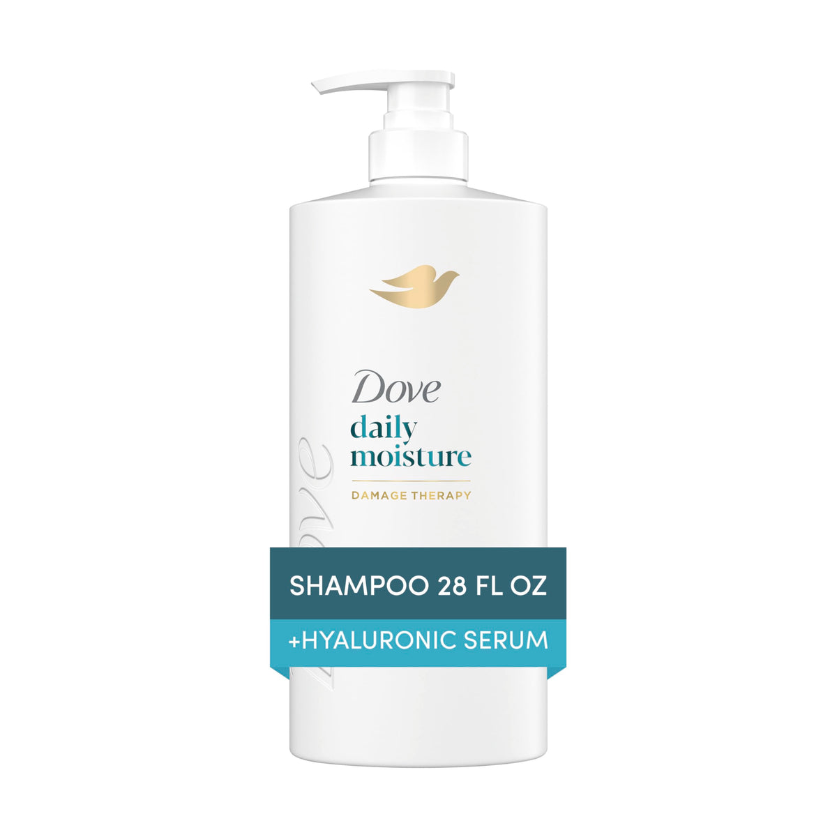 Back label of Dove damage therapy shampoo displaying ingredients and usage directions