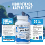 Close up of Immunovites R-Alpha Lipoic Acid capsules