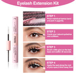Product packaging displaying the waterproof lash bond and seal components for DIY application.