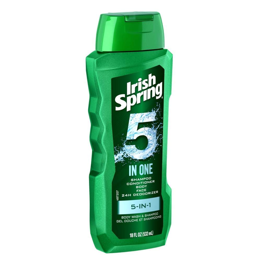 Authentic Irish Spring 5-in-1 body wash and shampoo set
