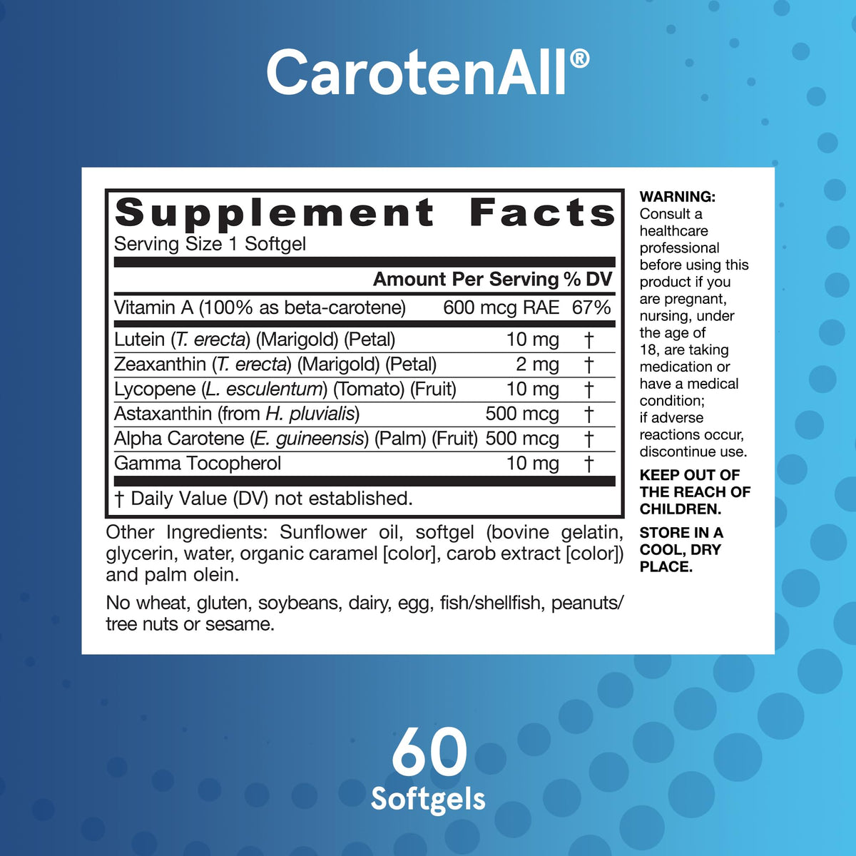 Jarrow Formulas CarotenAll antioxidant support softgels