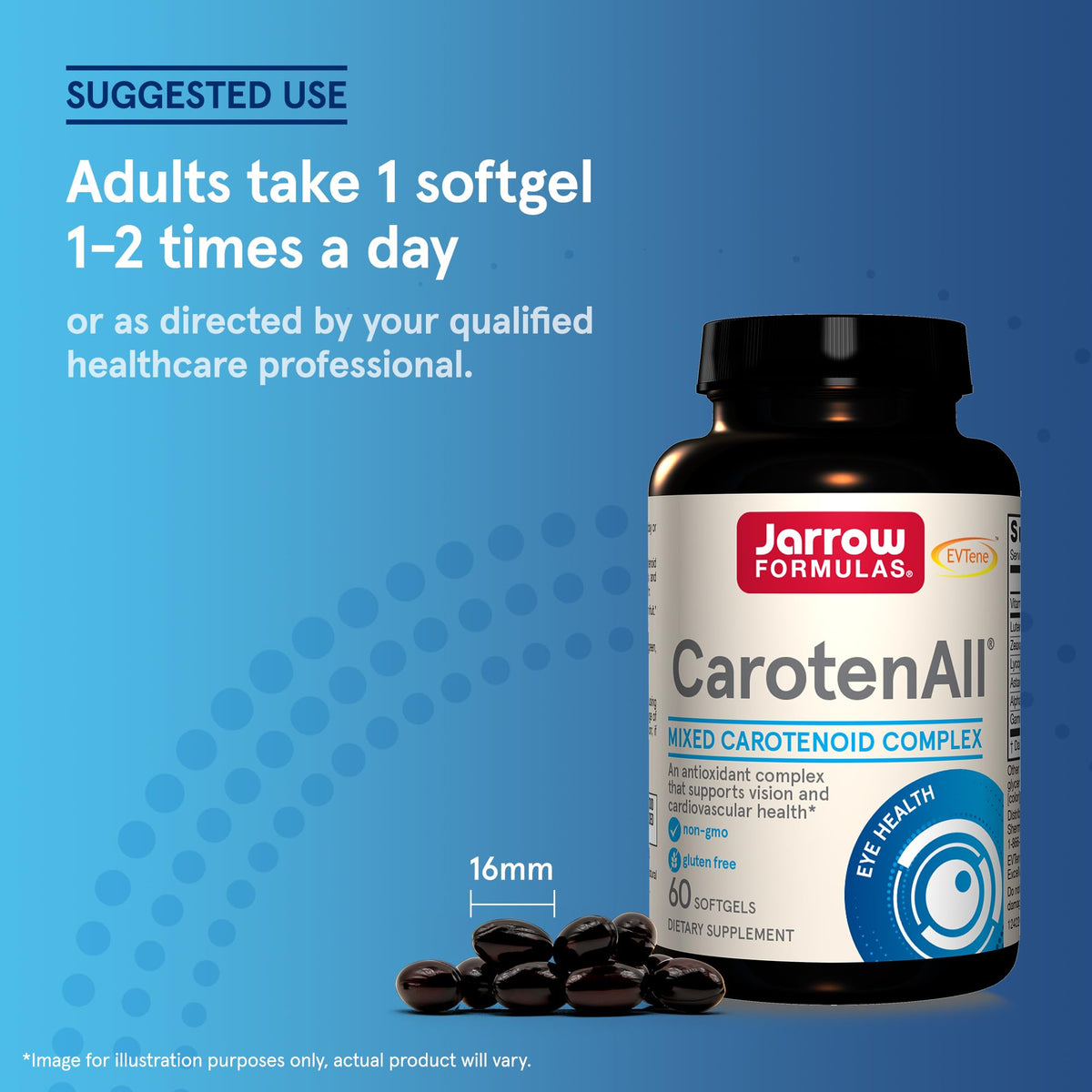 Authentic Jarrow CarotenAll packaging details