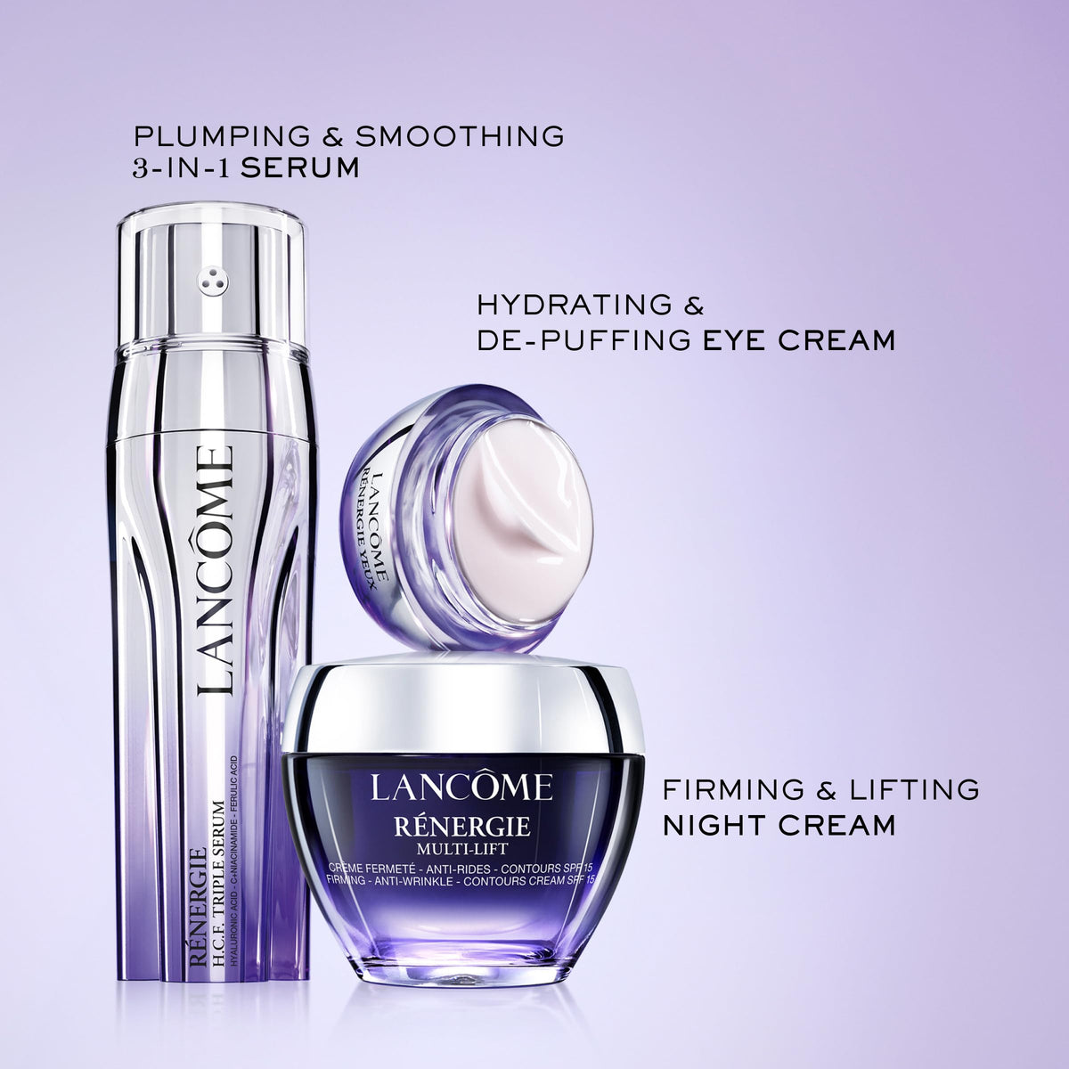 Lancôme anti-aging night cream jar being opened showing protective internal seal