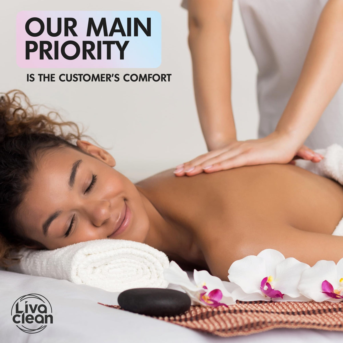 Angle shot showing dimensions of LivaClean massage warmer