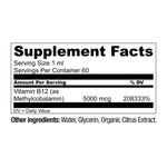 Full product overview of authentic USA imported Live Conscious Vegan B12 liquid drops on an ecommerce background