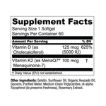 Live Conscious Vitamin K2 MK7 with D3 lifestyle display showing non GMO softgels