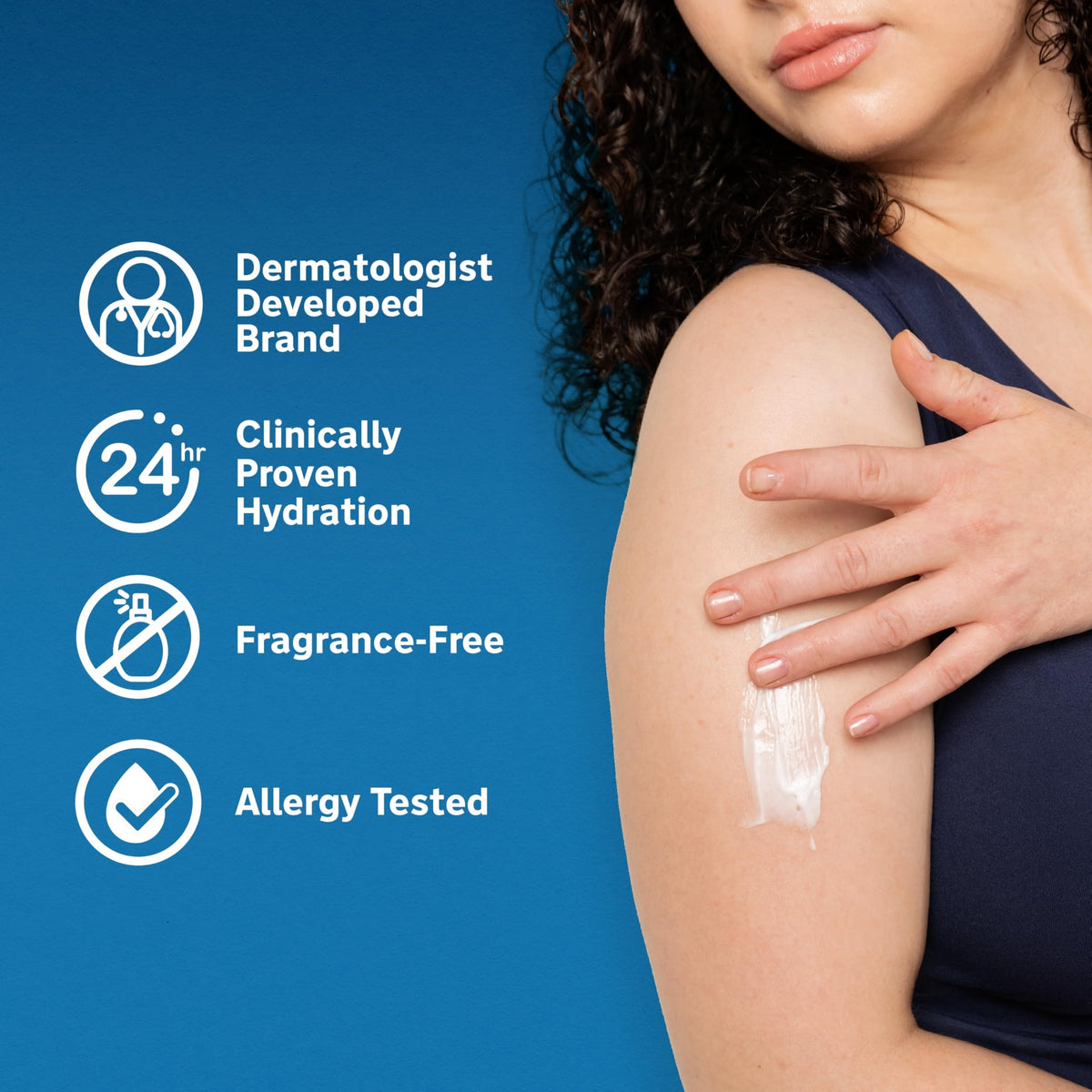 Lubriderm unscented body lotion for normal to dry skin care