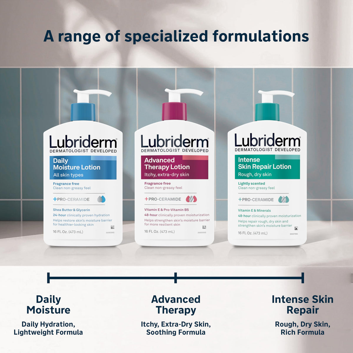 Lubriderm fragrance free body moisturizer bottle pump mechanism close up