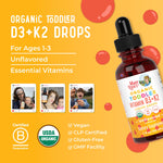 Premium organic olive oil base toddler wellness drops clear liquid