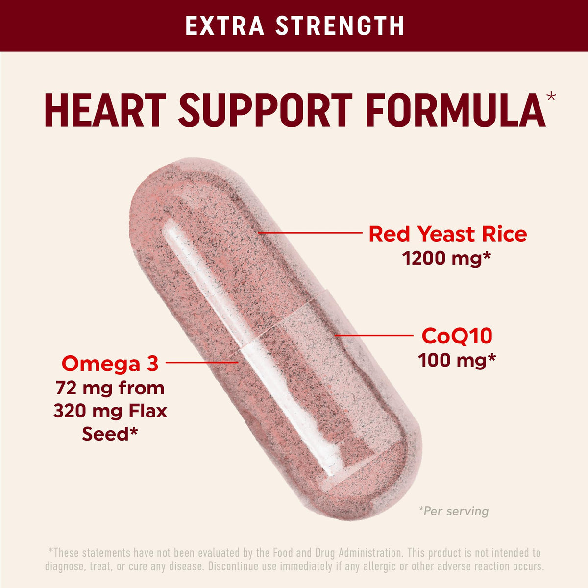 MAV Nutrition heart health supplement bottle side view