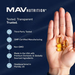 MAV NUTRITION wild caught cod liver oil supplement fact label detail