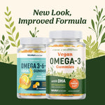 Close up of Mav Nutrition Omega 3 gummies texture