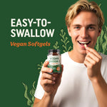 MAV Nutrition vegan omega three sustainable supplement packaging details
