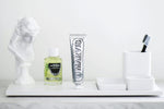 Marvis imported luxury oral hygiene product displaying rear side labels and ingredients