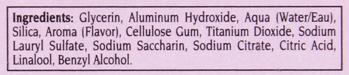 Marvis Jasmin Mint twenty-five milliliters luxury toothpaste container back label.