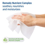 Medline Remedy 3-in-1 adult wet wipes in hand for scale