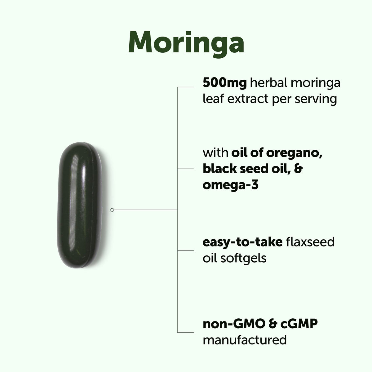 Micro Ingredients 4-in-1 softgels supplement facts and ingredient label