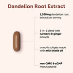 Micro Ingredients Dandelion Root softgels supplement facts label
