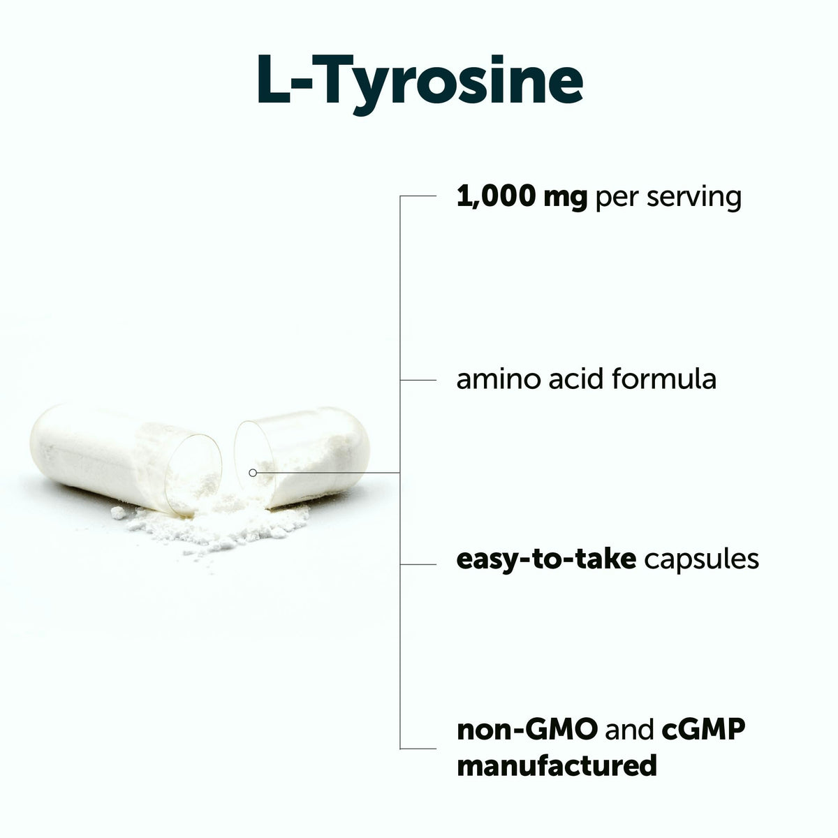 Micro Ingredients L-Tyrosine nutritional supplement label details