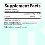 Micro Ingredients L-Tyrosine 1000 mg dosage highlight image