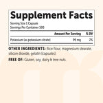 Micro Ingredients potassium citrate ingredients list panel