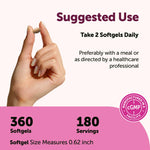 Micro Ingredients fenugreek 360 softgels texture and size