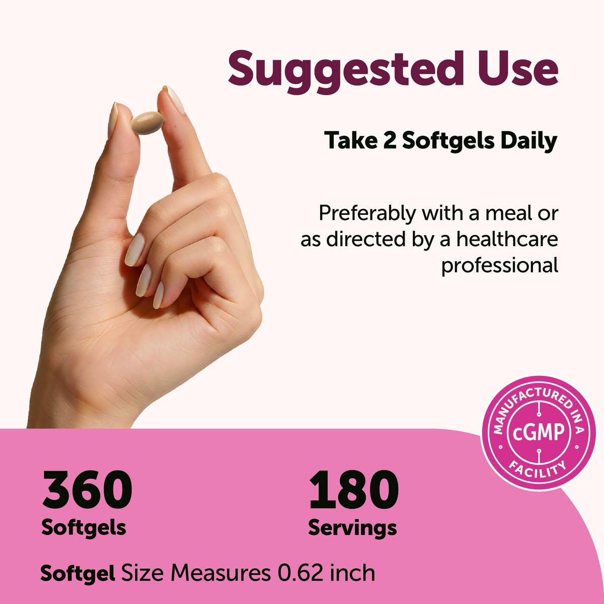 Micro Ingredients fenugreek 360 softgels texture and size