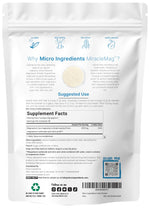 Micro Ingredients MiracleMag magnesium powder nutritional facts label