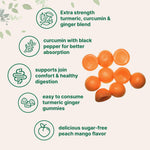 Micro Ingredients Turmeric Ginger Gummies texture and chewable shape