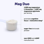 Micro Ingredients Mag Duo supplement facts label details
