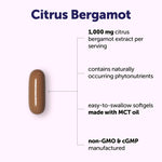 Micro Ingredients citrus bergamot softgels supplement facts label