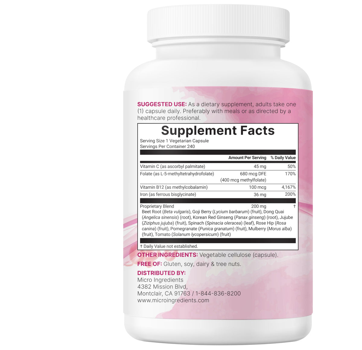 Micro Ingredients Iron Bisglycinate lifestyle wellness banner