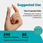 Micro Ingredients 240 vegetarian capsules bottle side angle view