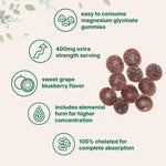 Atlantis Nutrition Magnesium Glycinate Gummies chewable texture and sugar coating close up
