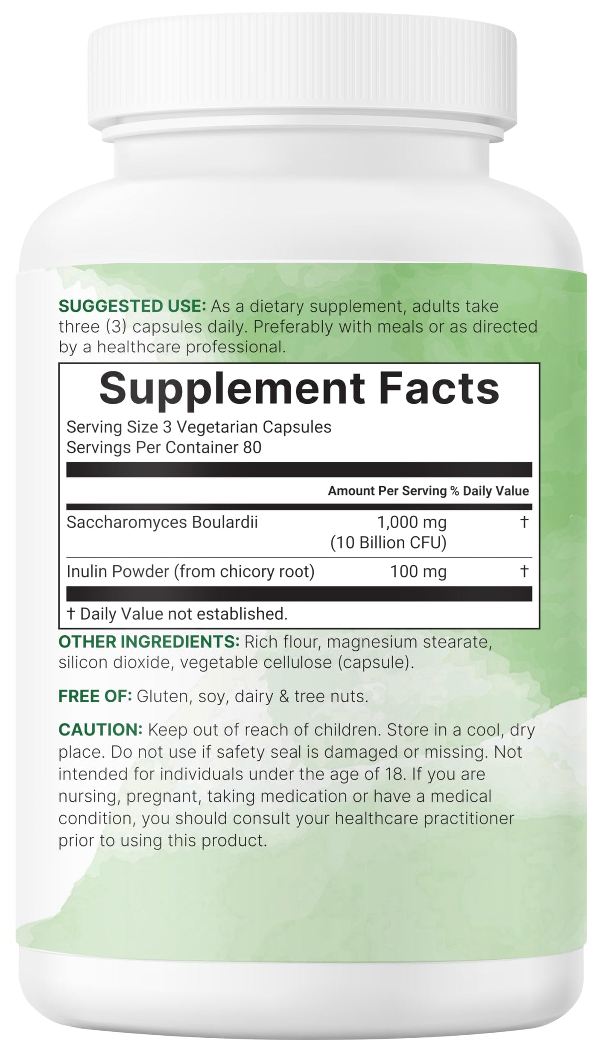 Micro Ingredients Saccharomyces Boulardii safety seal and cap packaging