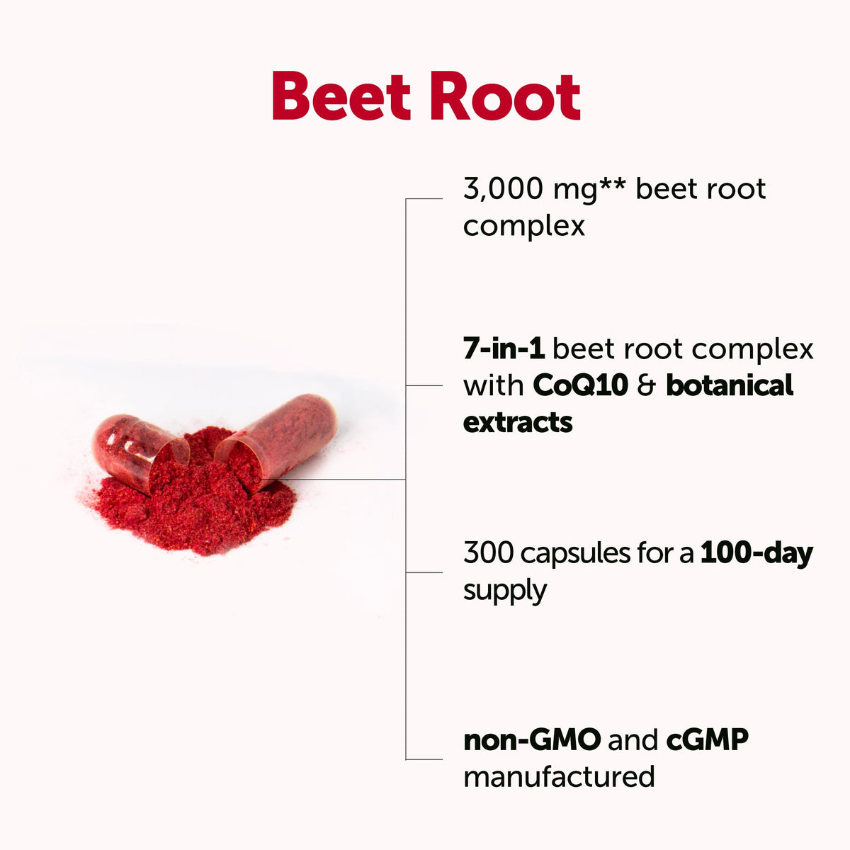 Micro Ingredients Beet Root Supplement nutritional facts and ingredient label