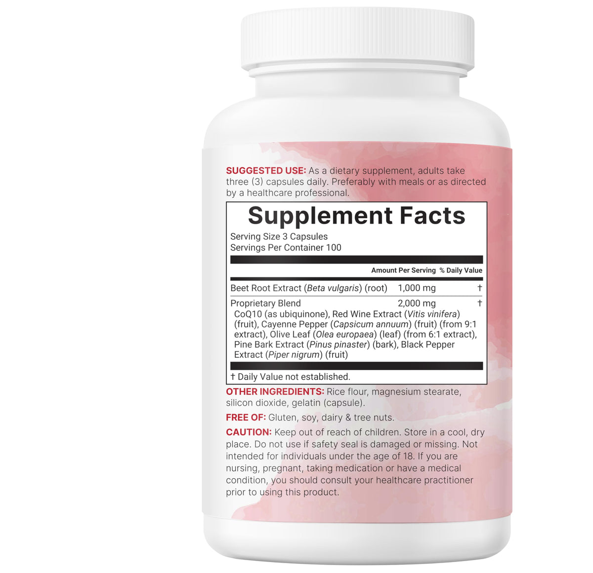Micro Ingredients Beet Root Capsules bottle packaging detail from USA
