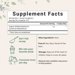 Micro Ingredients organic shiitake mushroom powder 8 ounces label details