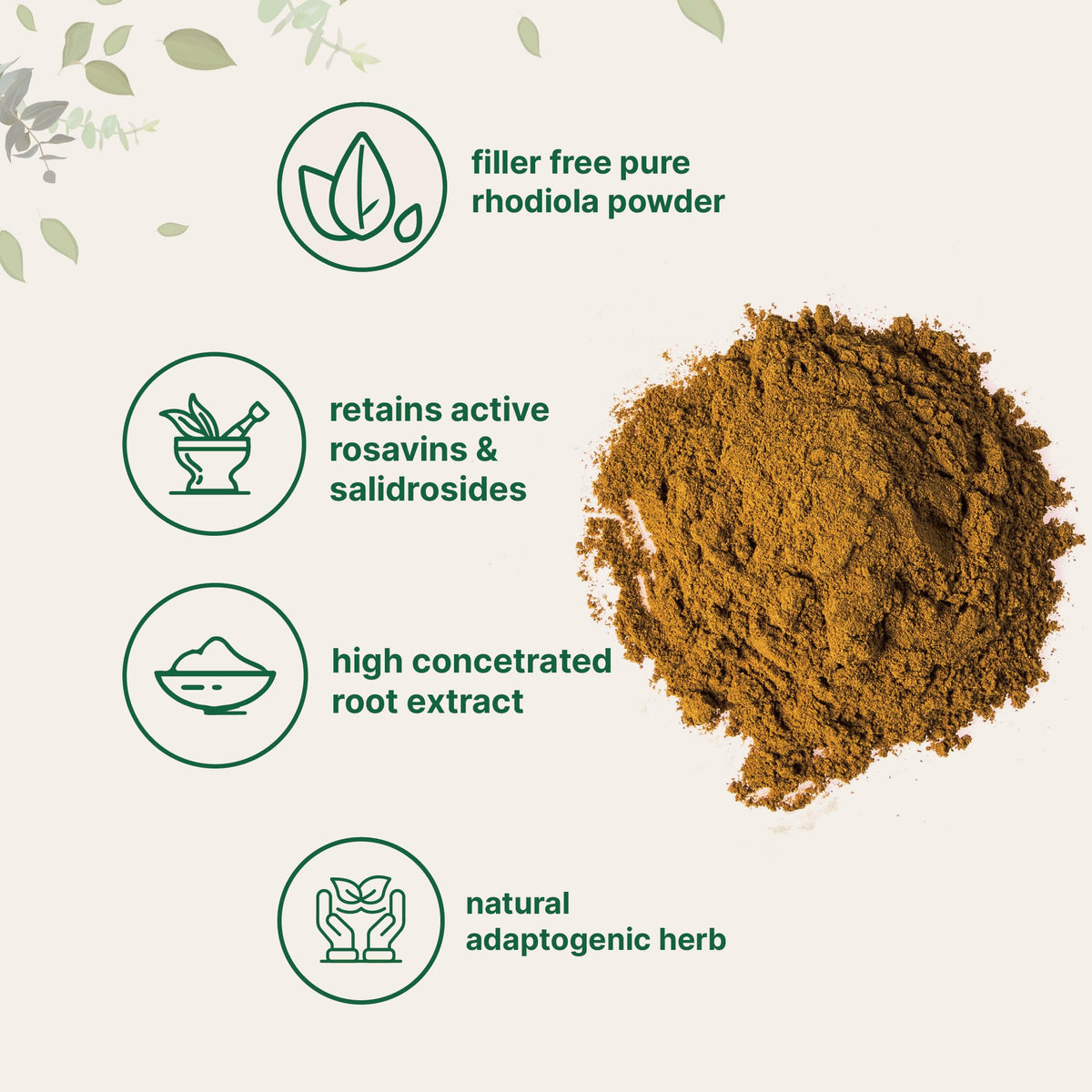 Micro Ingredients adaptogenic herbal supplement powder texture view