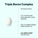 Micro Ingredients Triple Boron Complex supplement facts label