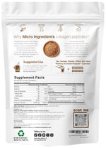 Micro Ingredients Multi Collagen Peptides Powder tub nutritional facts