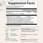 Micro Ingredients Magnesium supplement label details and serving size