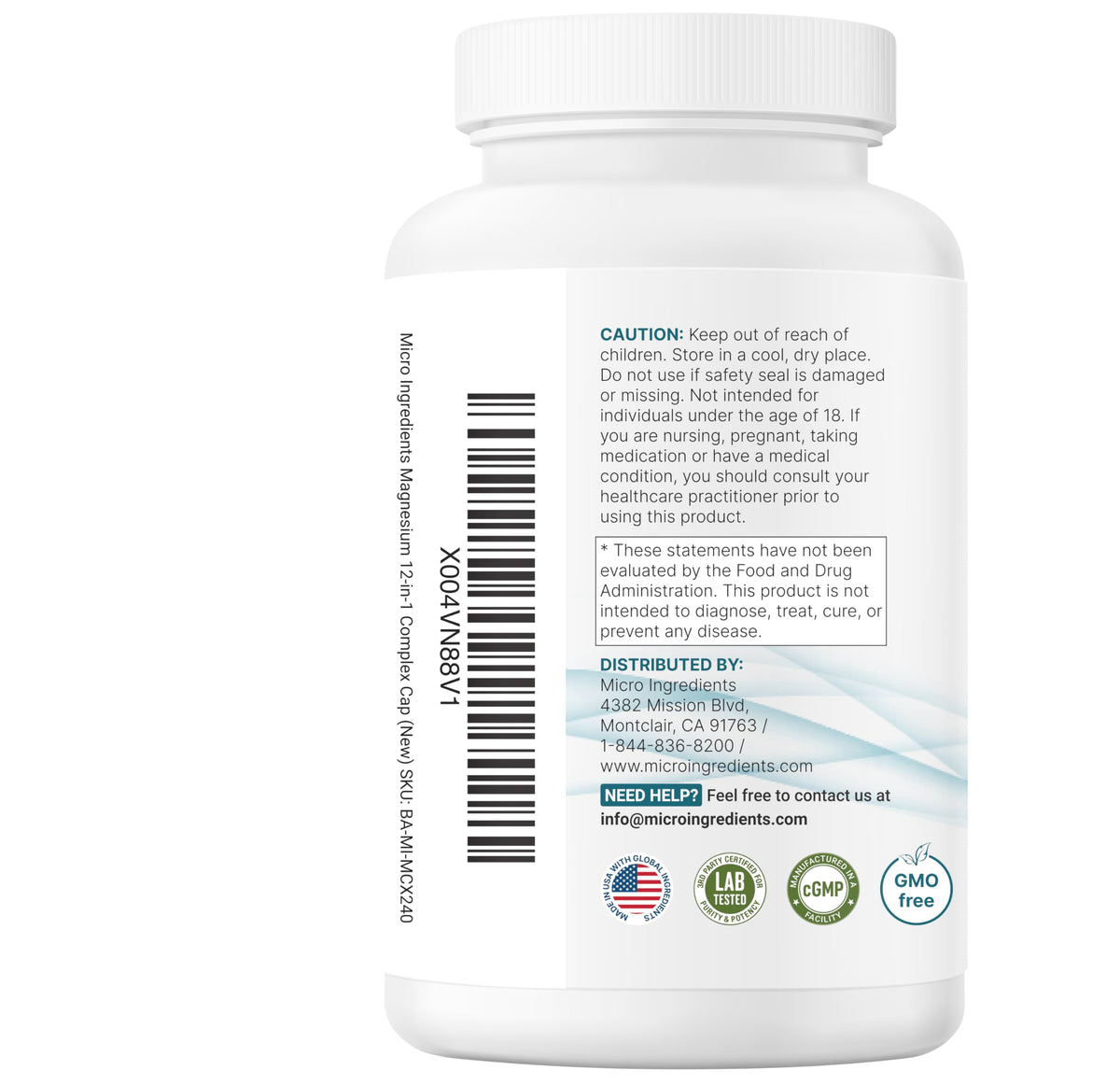 Micro Ingredients 1000mg magnesium complex bottle lifestyle placement