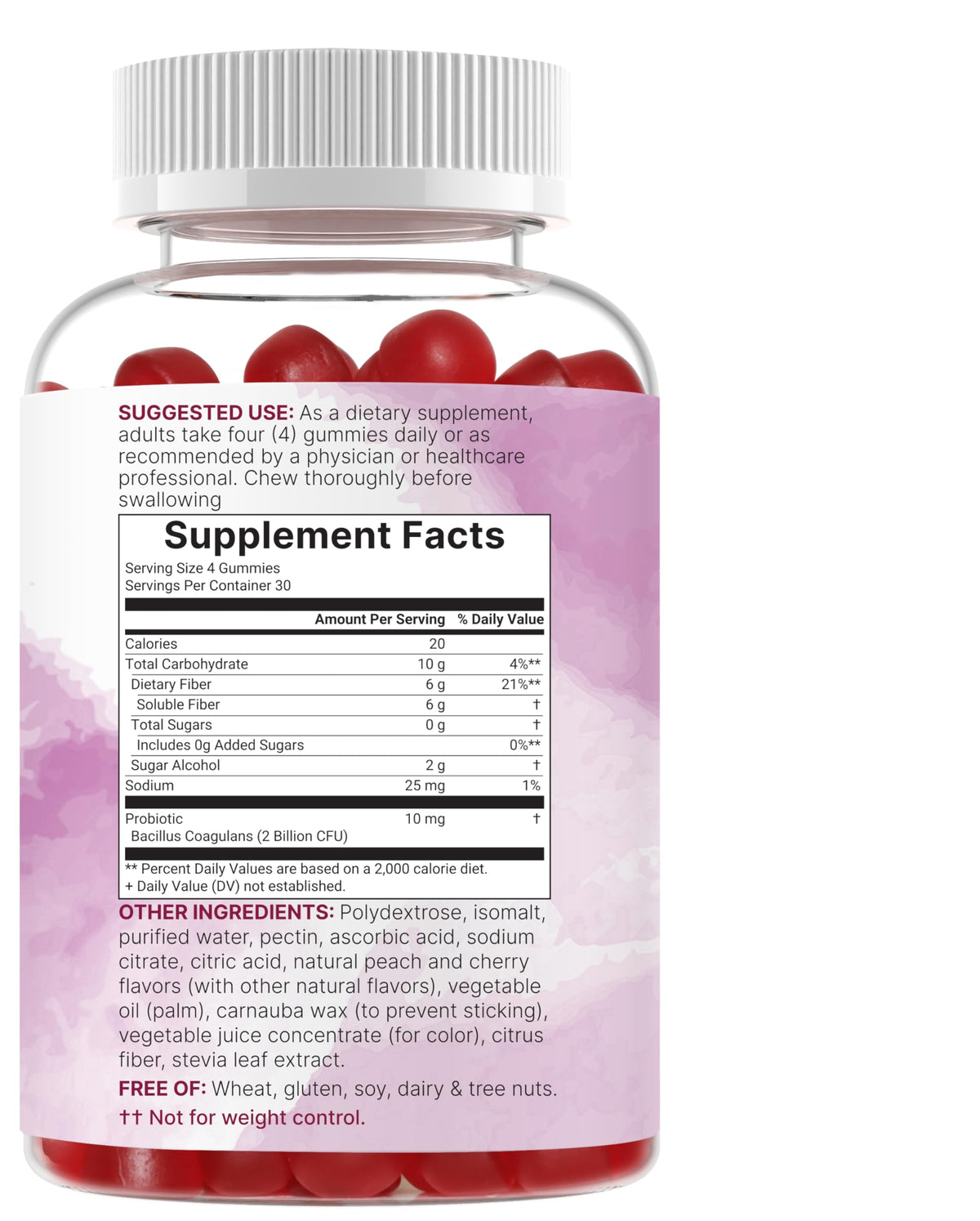 Micro Ingredients Fiber Gummies ingredient highlights and certifications