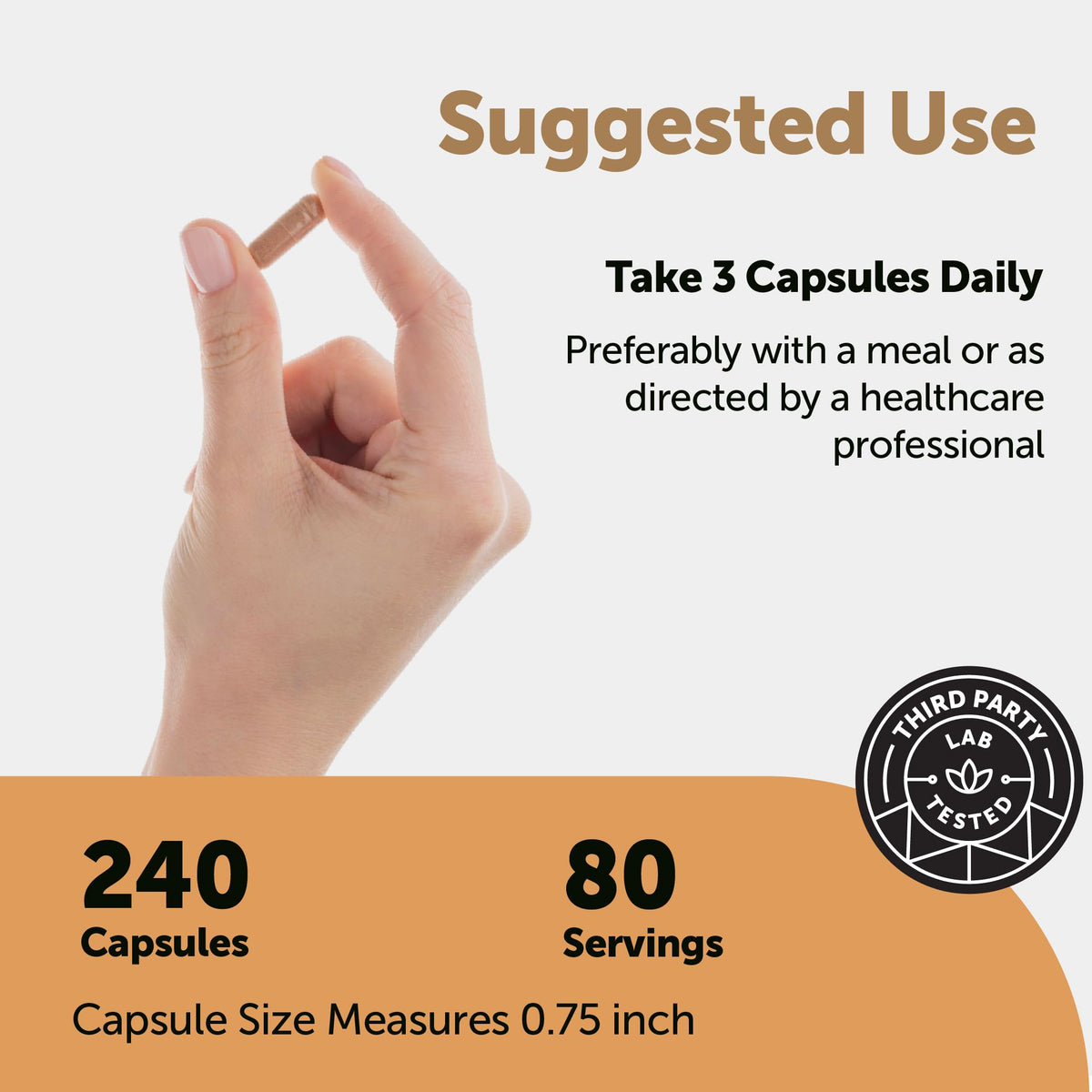 Micro Ingredients Nattokinase 240 vegetarian capsules container back view