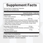 Micro Ingredients Nattokinase capsules closeup showing vegetarian capsule quality