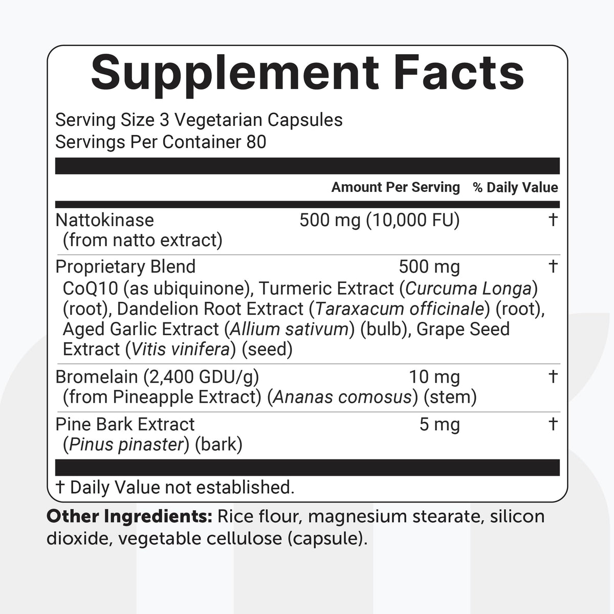 Micro Ingredients Nattokinase capsules closeup showing vegetarian capsule quality
