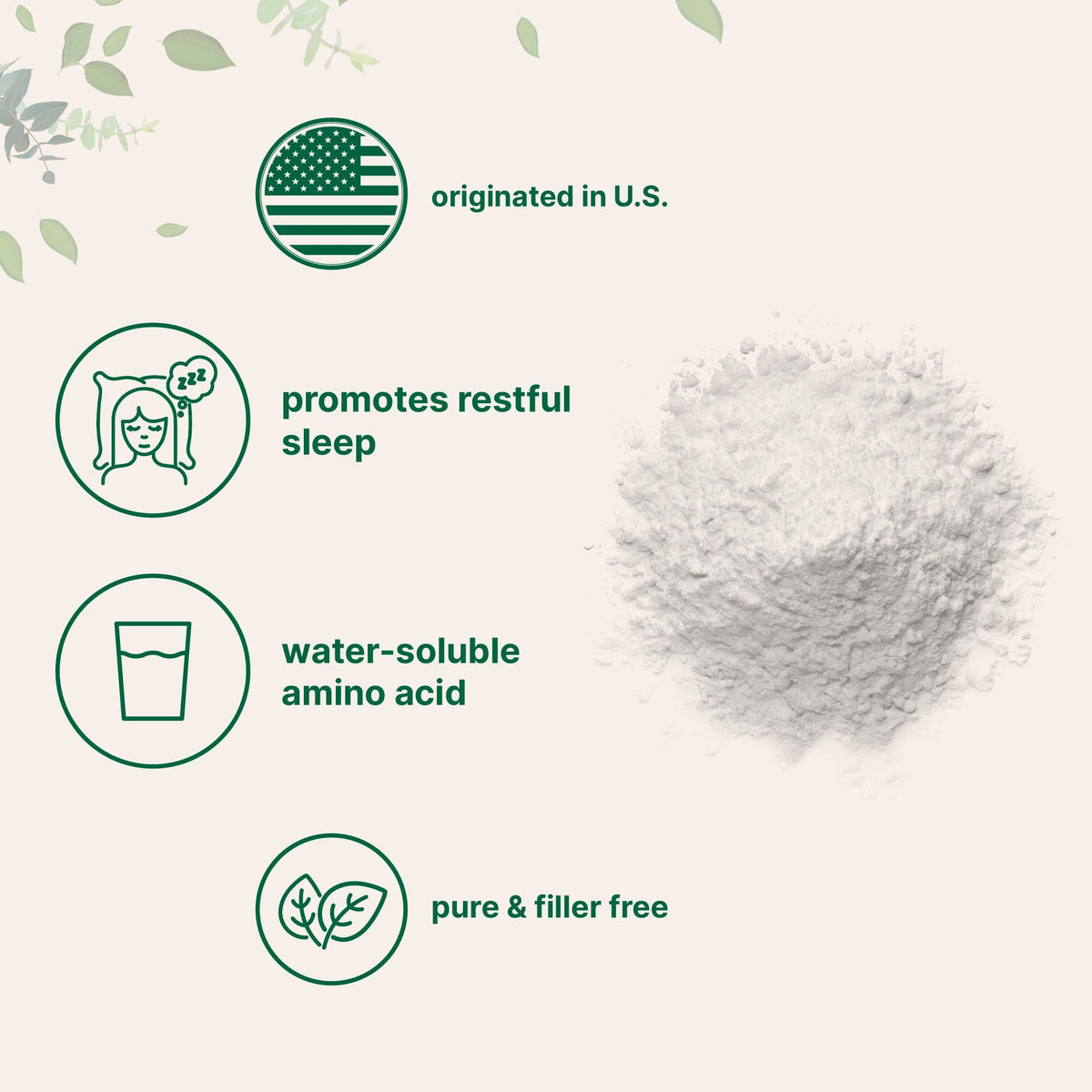 Micro Ingredients Glycine Powder serving scoop and texture view
